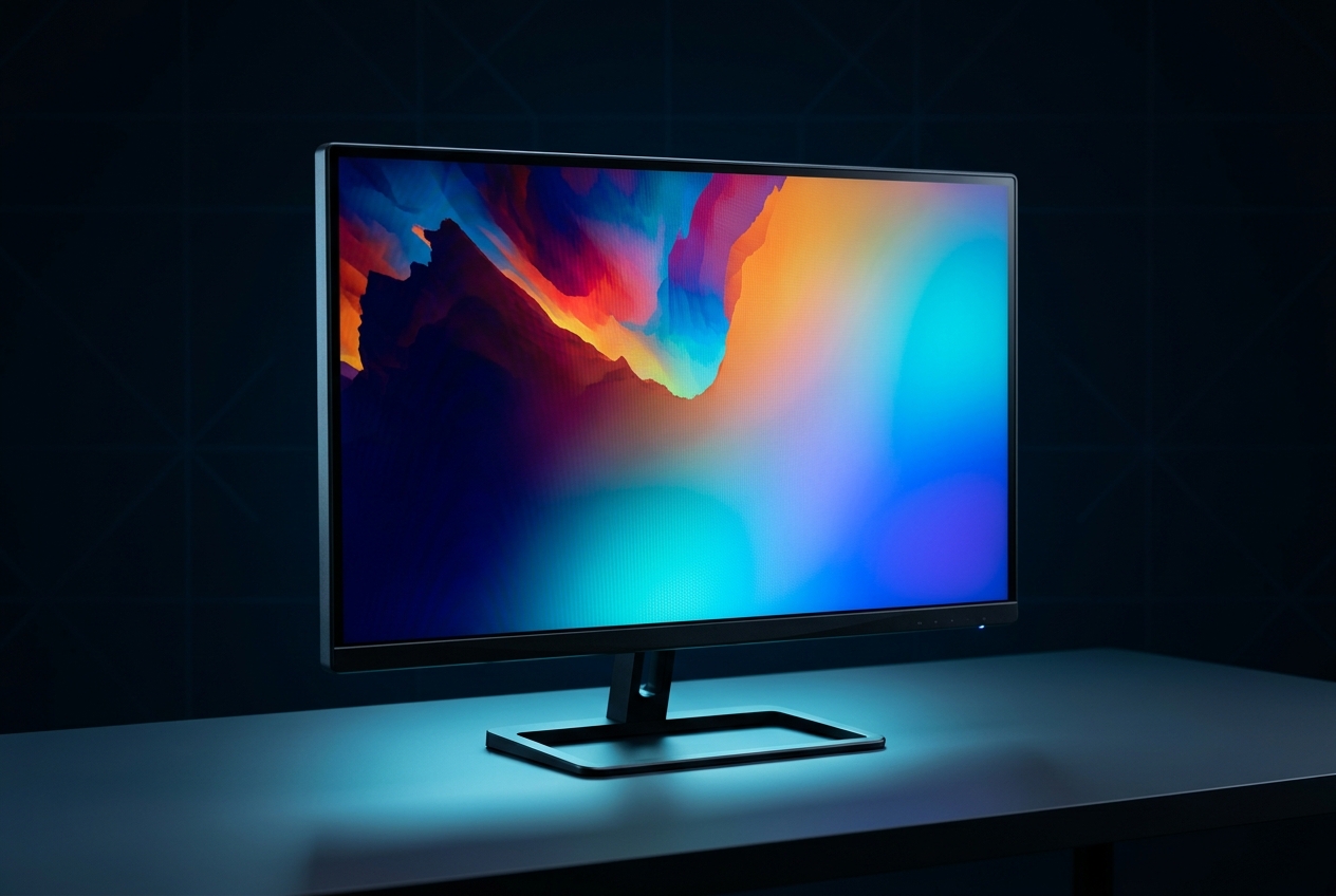 IPS gaming monitor displaying wide viewing angle and color consistency