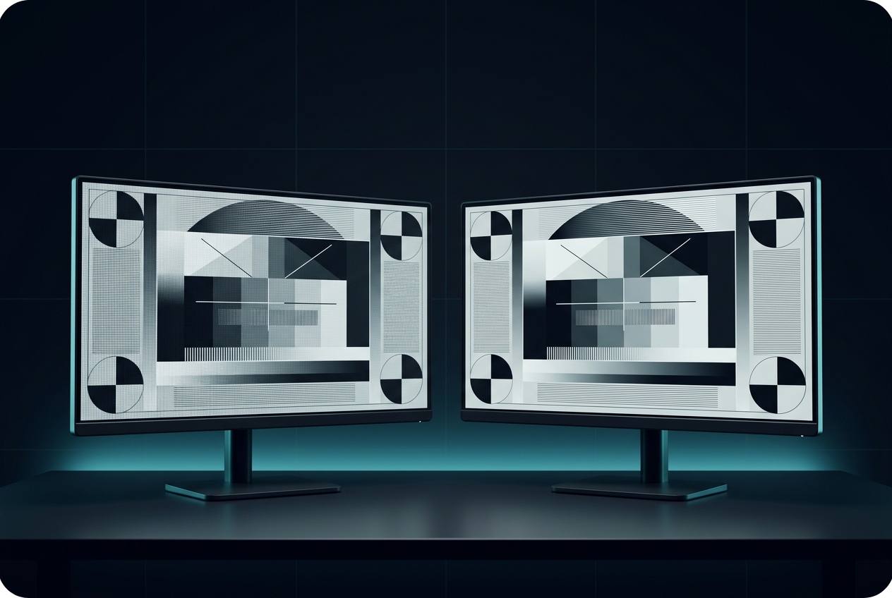 Desktop clarity and pixel density comparison for gaming monitors